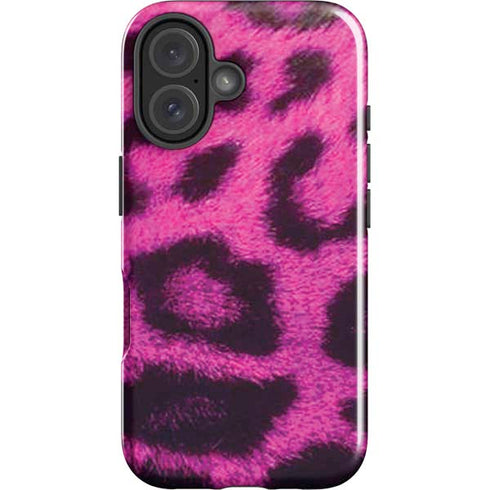 Pink Leopard Spots iPhone 16 Plus Impact Case