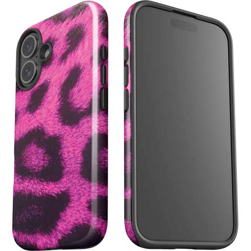 Pink Leopard Spots iPhone 16 Plus Impact Case