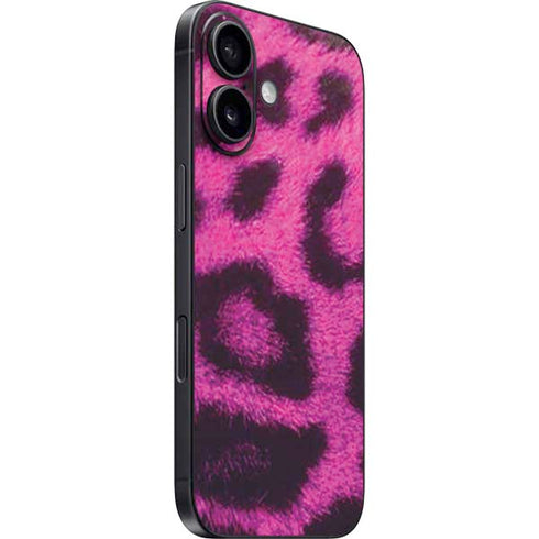 Pink Leopard Spots iPhone 16 Plus Skin