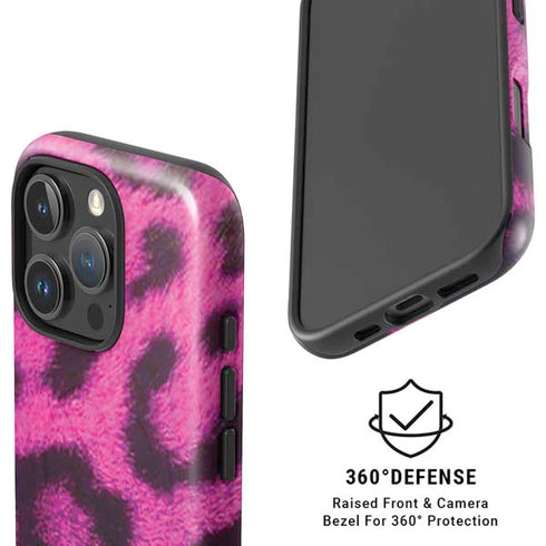 Pink Leopard Spots iPhone 16 Pro Magsafe Impact Case