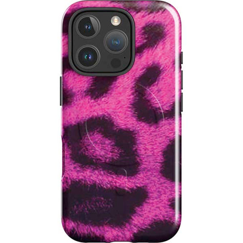 Pink Leopard Spots iPhone 16 Pro Max Magsafe Impact Case