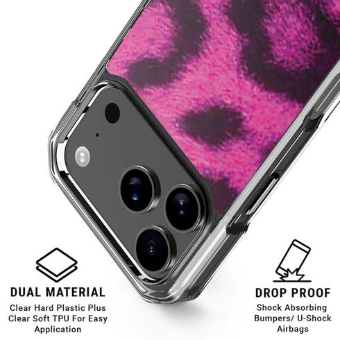 Pink Leopard Spots iPhone 18 Pro Clear Case