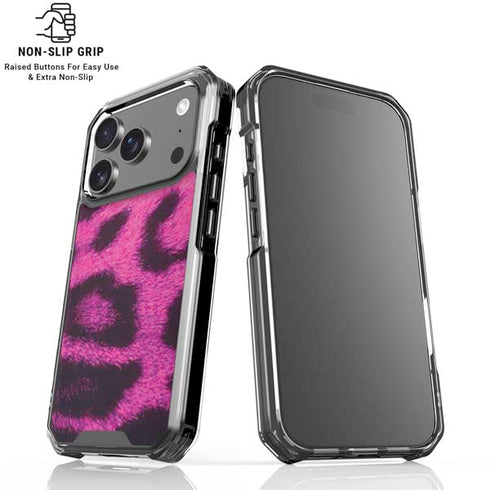 Pink Leopard Spots iPhone 18 Pro Clear Case
