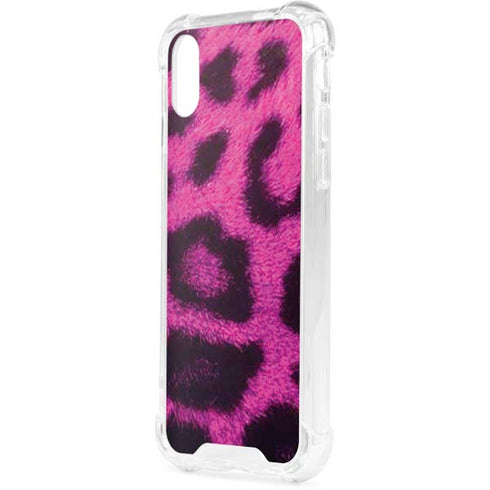 Pink Leopard Spots iPhone XS Clear Case