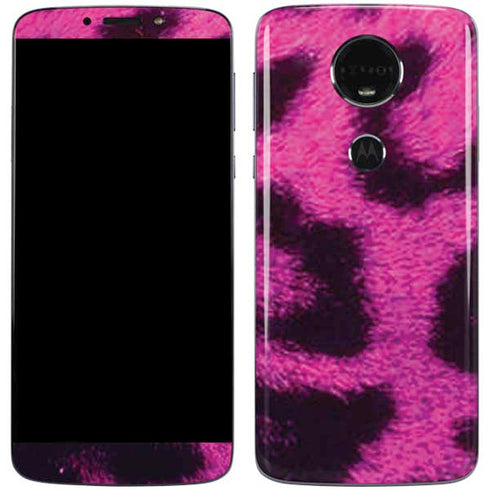 Pink Leopard Spots Moto E5 Plus Skin