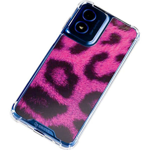 Pink Leopard Spots Moto G 5G (2024) Clear Case