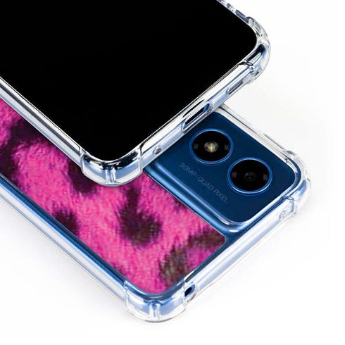Pink Leopard Spots Moto G 5G (2024) Clear Case