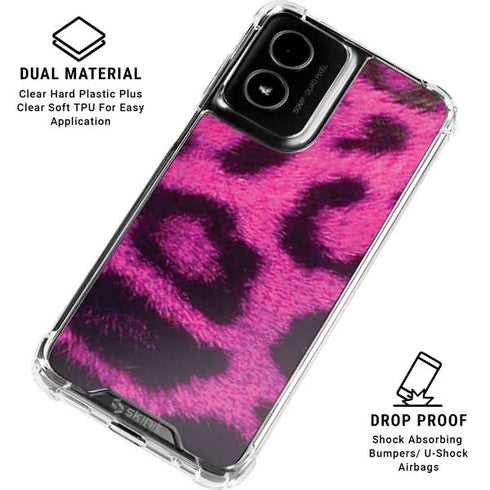 Pink Leopard Spots Moto G Power 5G (2024) Clear Case
