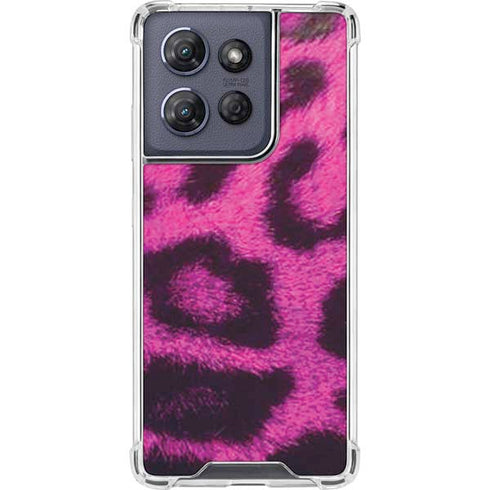 Pink Leopard Spots Moto G Power 5G (2025) Clear Case