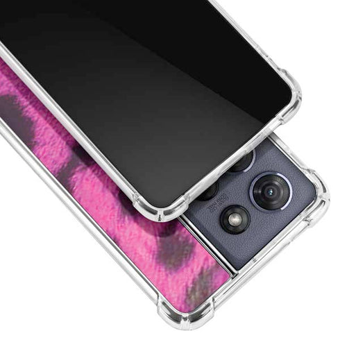 Pink Leopard Spots Moto G Stylus 5G (2025) Clear Case