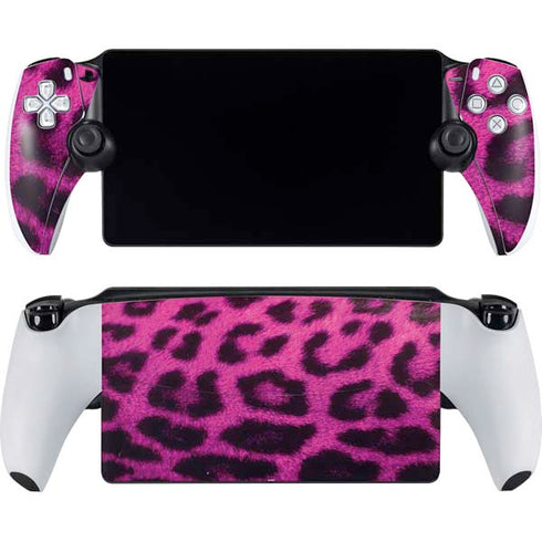 Pink Leopard Spots PlayStation Portal Remote Player Skin