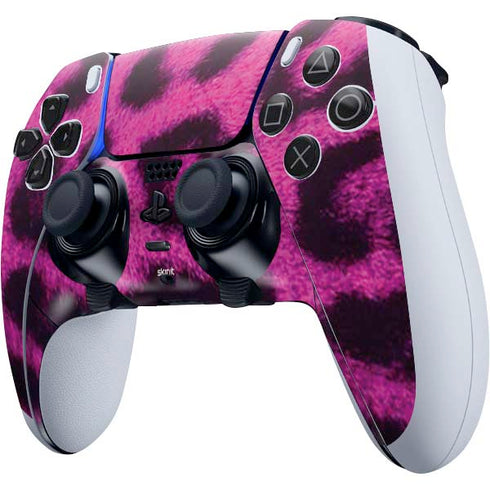 Pink Leopard Spots PS5 DualSense Edge Pro Controller Skin
