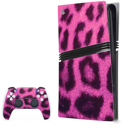 Pink Leopard Spots PS5 Pro Bundle Skin