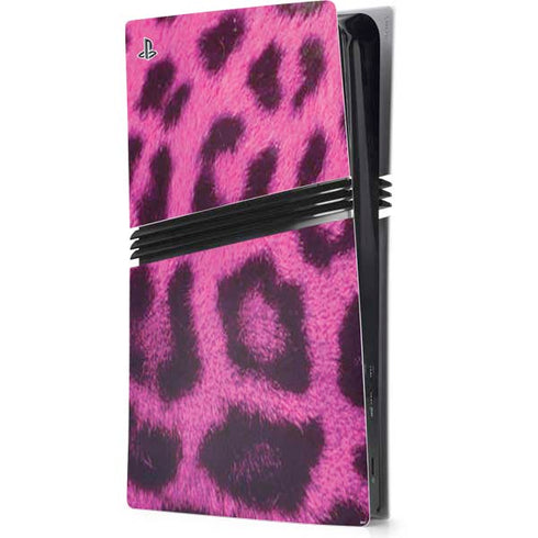 Pink Leopard Spots PS5 Pro Console Skin