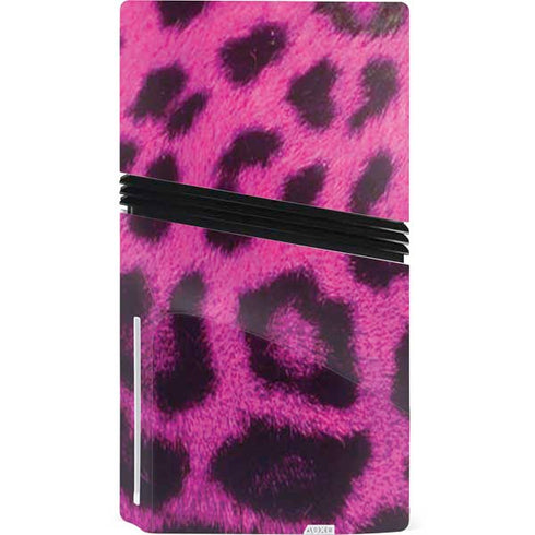 Pink Leopard Spots PS5 Pro Disk Console Skin
