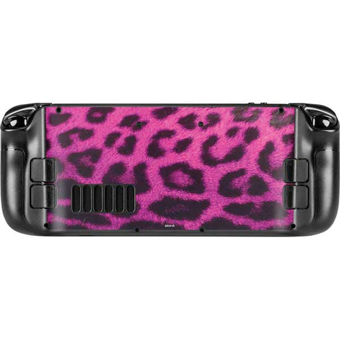 Pink Leopard Spots Steam Deck Handheld Gaming Computer Skin