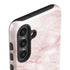Pink Marble Galaxy S25 Impact Case
