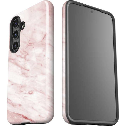 Pink Marble Galaxy S25 Impact Case