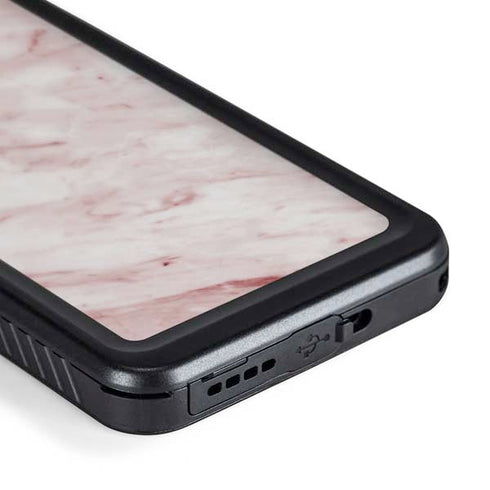 Pink Marble Galaxy S24 Plus Waterproof Case
