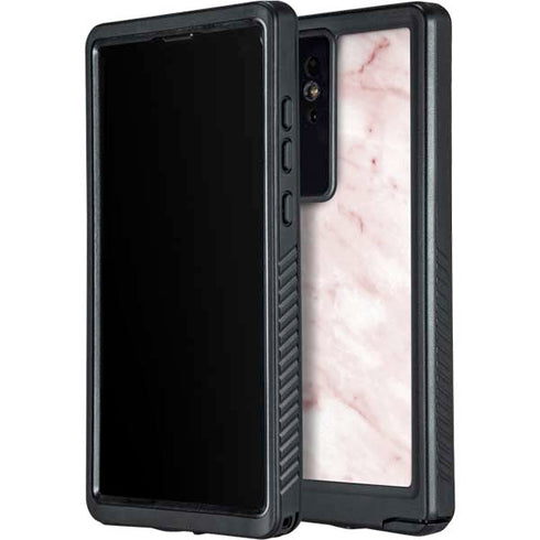 Pink Marble Galaxy S24 Ultra Waterproof Case