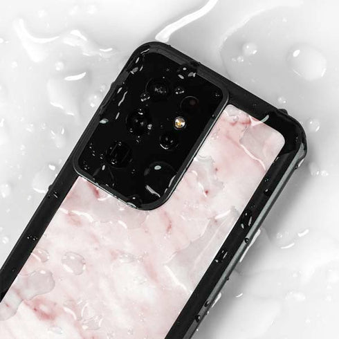 Pink Marble Galaxy S24 Ultra Waterproof Case