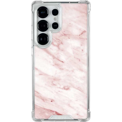 Pink Marble Galaxy S25 Ultra Clear Case