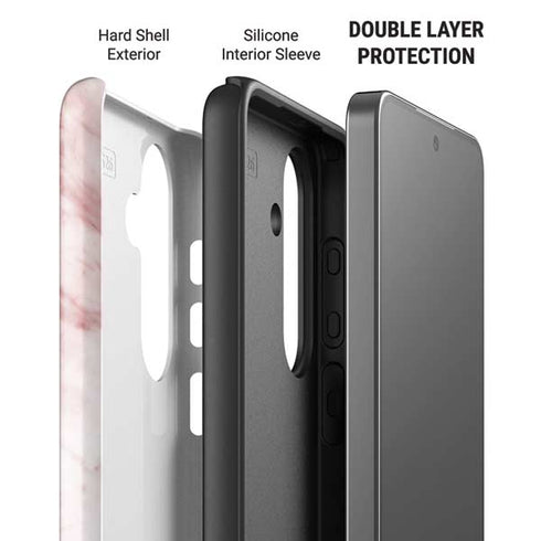 Pink Marble Galaxy S26 Impact Case