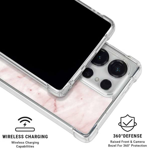 Pink Marble Galaxy S26 Ultra Clear Case