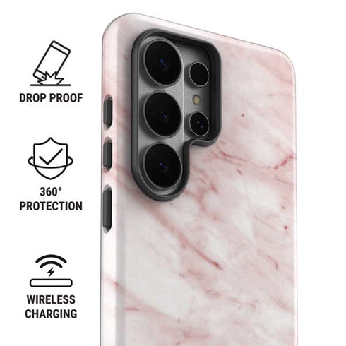 Pink Marble Galaxy S26 Ultra Impact Case