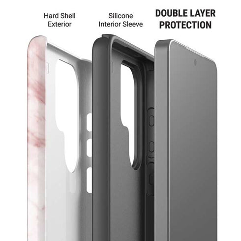 Pink Marble Galaxy S26 Ultra Impact Case