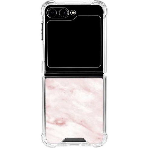 Pink Marble Galaxy Z Flip6 Clear Case