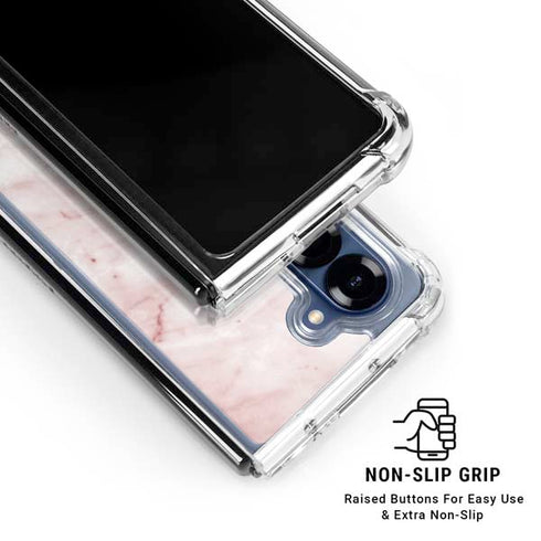 Pink Marble Galaxy Z Fold6 Clear Case