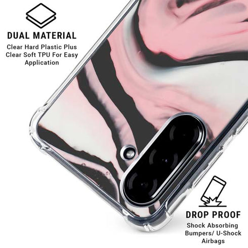 Pink Marble Ink Galaxy A36 5G Clear Case