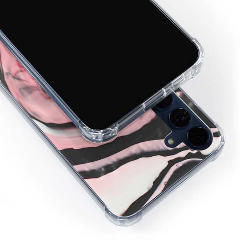 Pink Marble Ink Galaxy A55 5G Clear Case