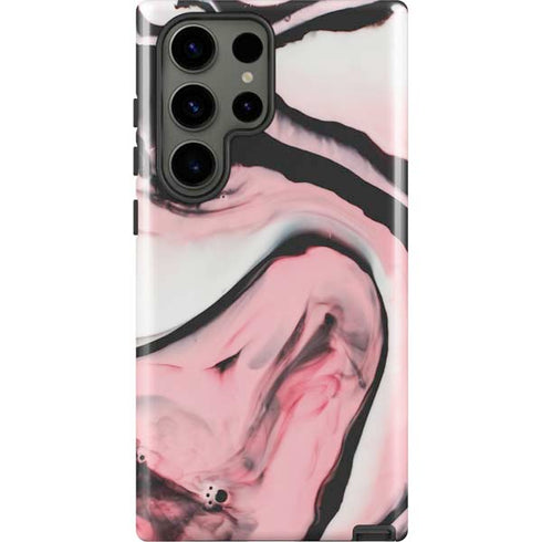 Pink Marble Ink Galaxy S23 Ultra Pro Case