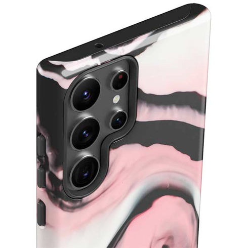 Pink Marble Ink Galaxy S23 Ultra Pro Case