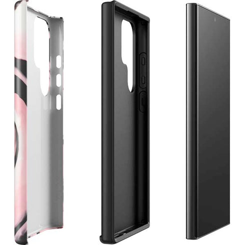 Pink Marble Ink Galaxy S23 Ultra Pro Case