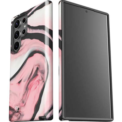 Pink Marble Ink Galaxy S23 Ultra Pro Case