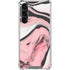Pink Marble Ink Galaxy S24 FE Clear Case