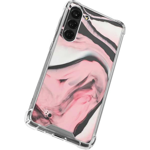 Pink Marble Ink Galaxy S24 FE Clear Case