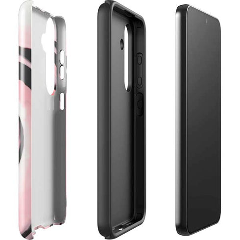 Pink Marble Ink Galaxy S25 Plus Impact Case