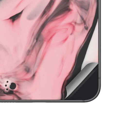 Pink Marble Ink Galaxy S25 Plus Skin