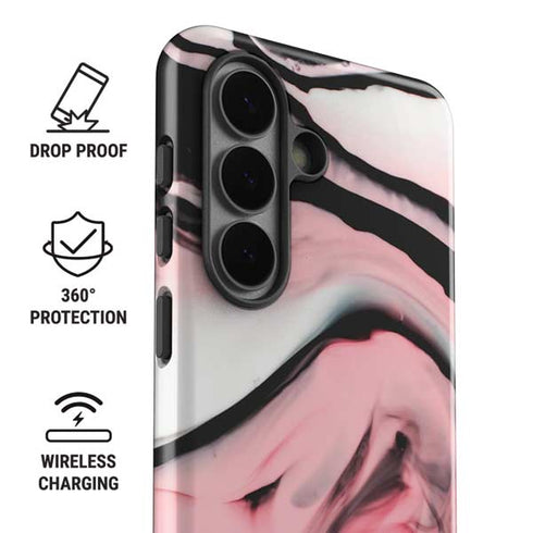 Pink Marble Ink Galaxy S26 Impact Case