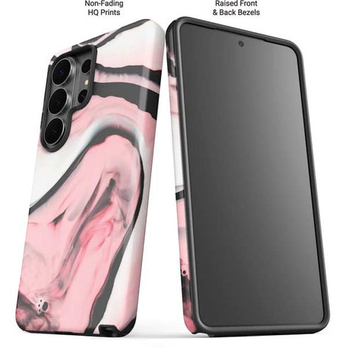 Pink Marble Ink Galaxy S26 Ultra Impact Case