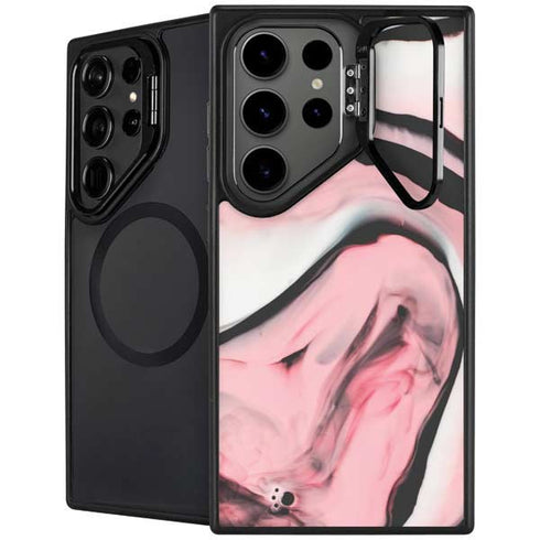 Pink Marble Ink Galaxy S26 Ultra Kickstand Case