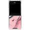 Pink Marble Ink Galaxy Z Flip6 Clear Case