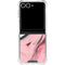 Pink Marble Ink Galaxy Z Flip7 Clear Case