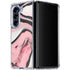 Pink Marble Ink Galaxy Z Fold5 5G Clear Case