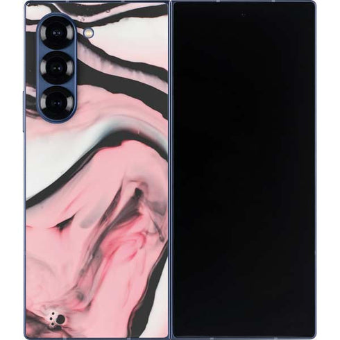 Pink Marble Ink Galaxy Z Fold6 Skin