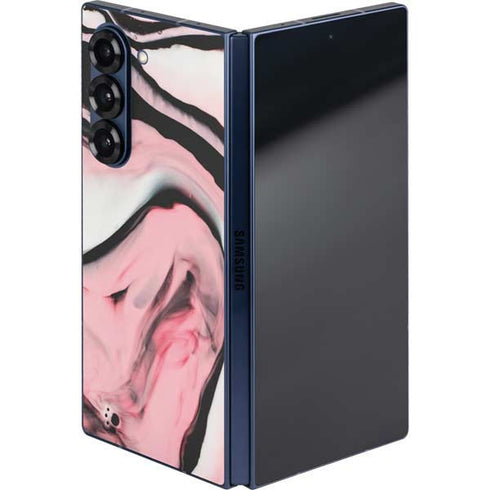 Pink Marble Ink Galaxy Z Fold6 Skin